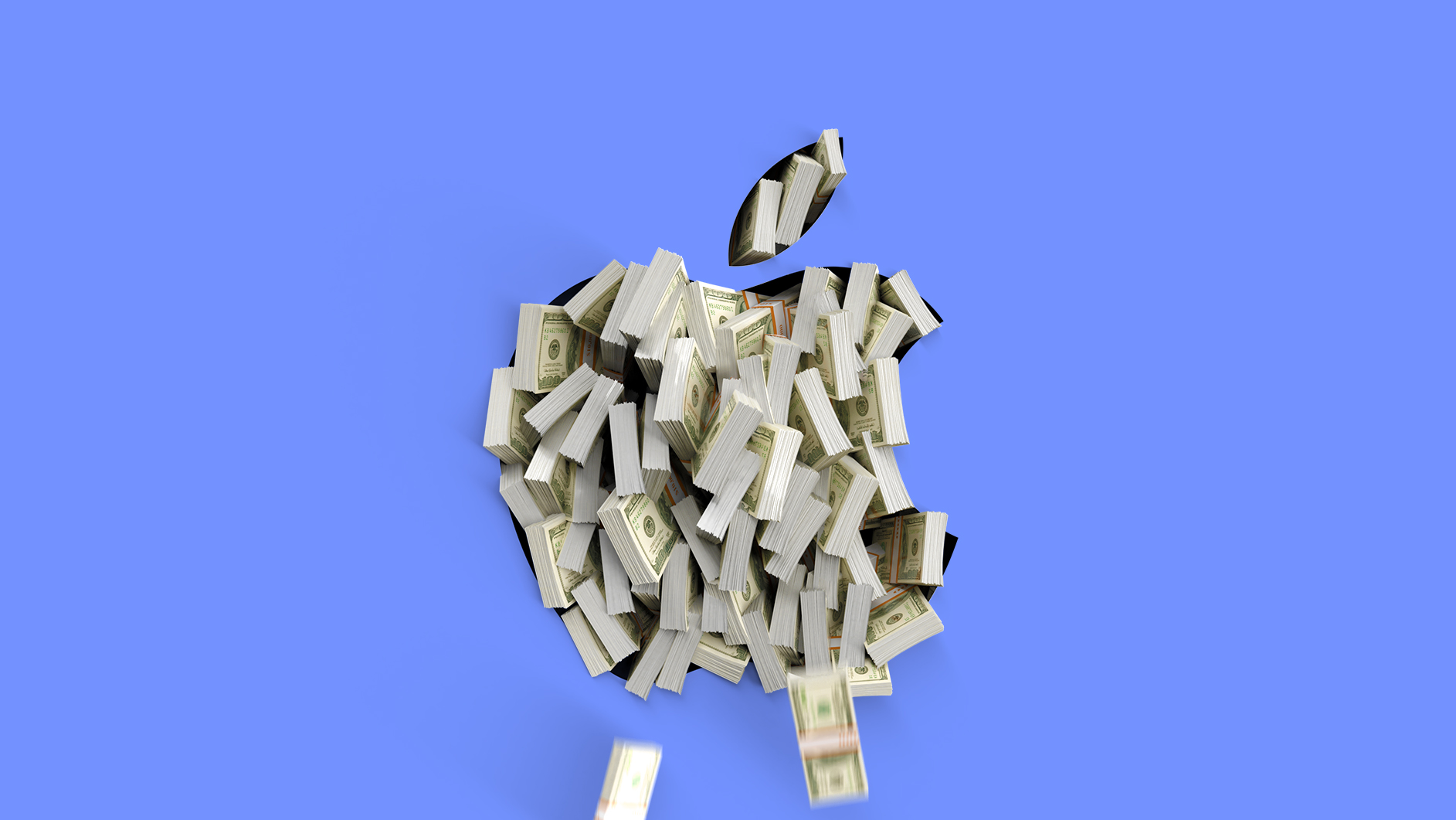 Apple Logo Cash BLUE 2