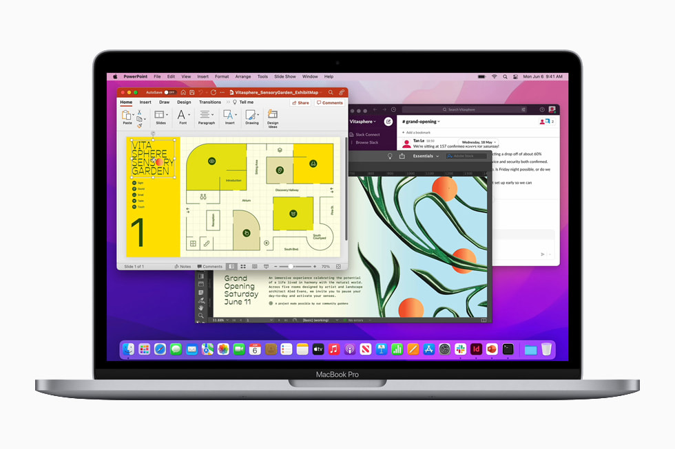 Apple WWDC22 MacBook Pro 13 multitasking demo 220606 big